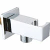 Presa Acqua Duplex Quadrata Con Supporto M.M 1/2 Ottone Cromato -Negozio online Bagno 54178