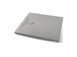 Piatto Doccia Appia Quadrato 90x90 In Ceramica Effetto Pietra Grigio Opaco