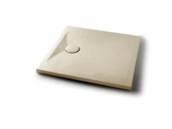 Piatto Doccia Appia Quadrato 80x80 In Ceramica Effetto Pietra Beige Opaco