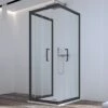 Box Doccia Zen 70x70x70 H190,4 2 Porte Scorrevoli E Lato Fisso Cristallo 6 Mm Trasparente Nero Opaco -Negozio online Bagno box doccia zen porte scorrevoli lato fisso nero opaco v2