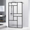 Doccia Walk In Chakra 80 Cm H200 Cristallo 8 Mm Trasparente Nero Opaco -Negozio online Bagno chakra walk in 1 lato nero opaco 1