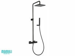 Colonna Doccia Feel Con Miscelatore Termostatico E Soffione Quadrato Nero Opaco