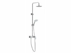 Colonna Doccia Fusion Con Soffione Tondo Cromo