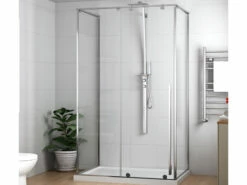 Box Doccia Karma 90x100x90 H200 Porta Scorrevole Cristallo Trasparente Cromato