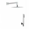 Kit Doccia Soffione Mel Inox Quadrato Con Duplex -Negozio online Bagno mel kit doccia 21729