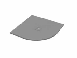 Piatto Doccia Semicircolare Crypto 90x90 H2,5 Cm In Resina Grigio