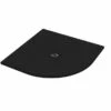Piatto Doccia Semicircolare Crypto 90x90 H2,5 Cm In Resina Nero