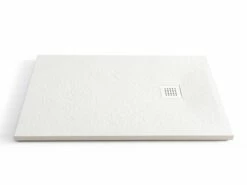 Piatto Doccia Pietra 80x100 H3 In Ceramica Effetto Pietra A Spacco Bianco