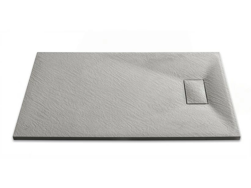 Piatto Doccia Stone 80X100 H2,6 In Resina Grigio Cemento 3 Piatto Doccia Stone 80X100 H2,6 In Resina Grigio Cemento