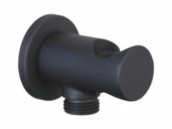 Presa Acqua Low Tonda Nero Opaco