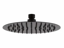 Soffione Doccia Warrior Ø 20 Cm Acciaio Inox Tondo Nero Opaco